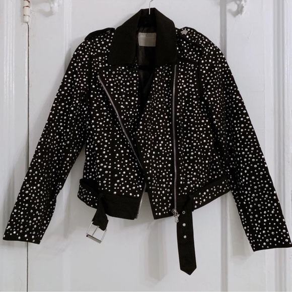 ASOS studded denim moto jacket NWT - Picture 3 of 6